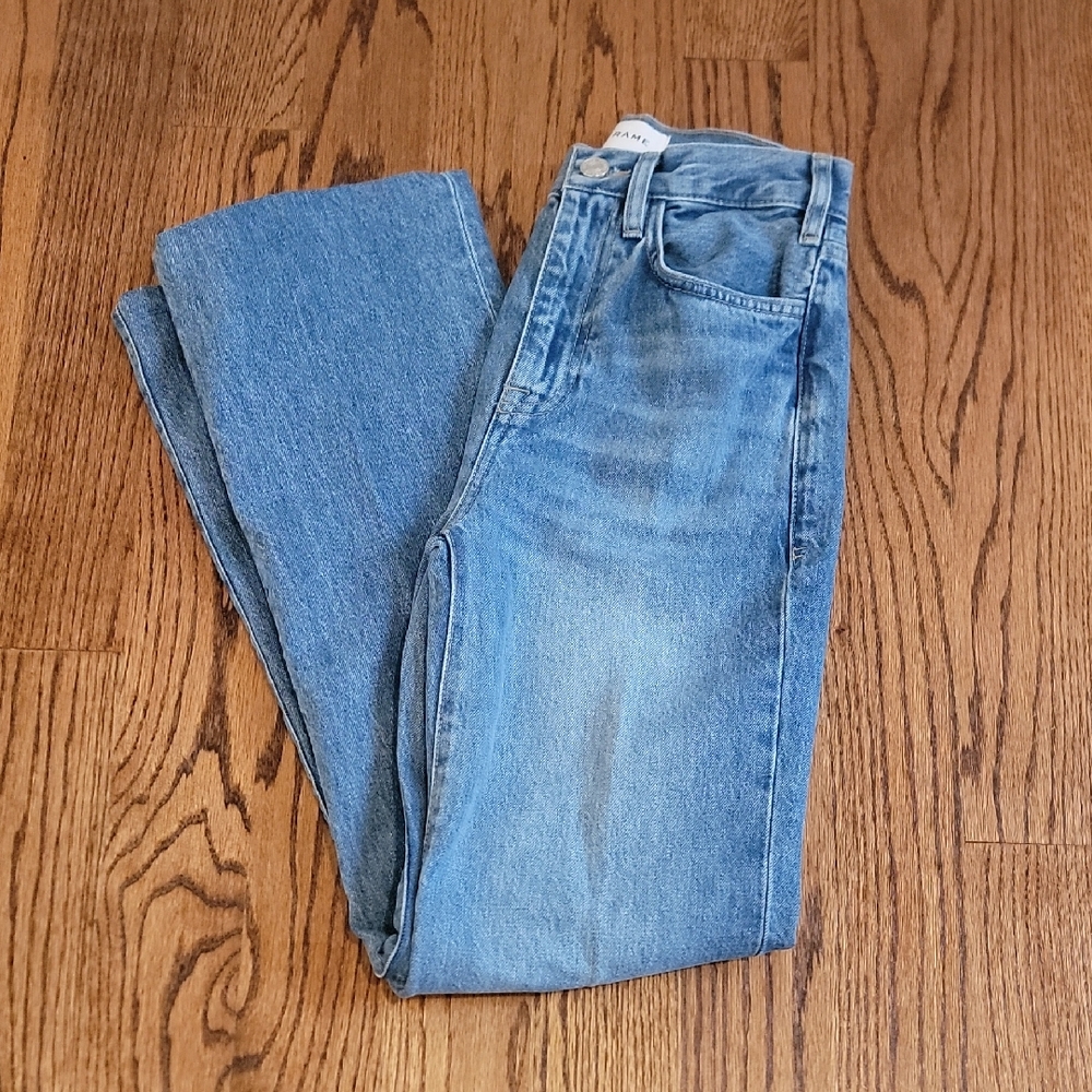 Frame Le Jane, High Rise, Straight Leg Denim, Size 23, EUC!! Hemmed!! 30 Inch